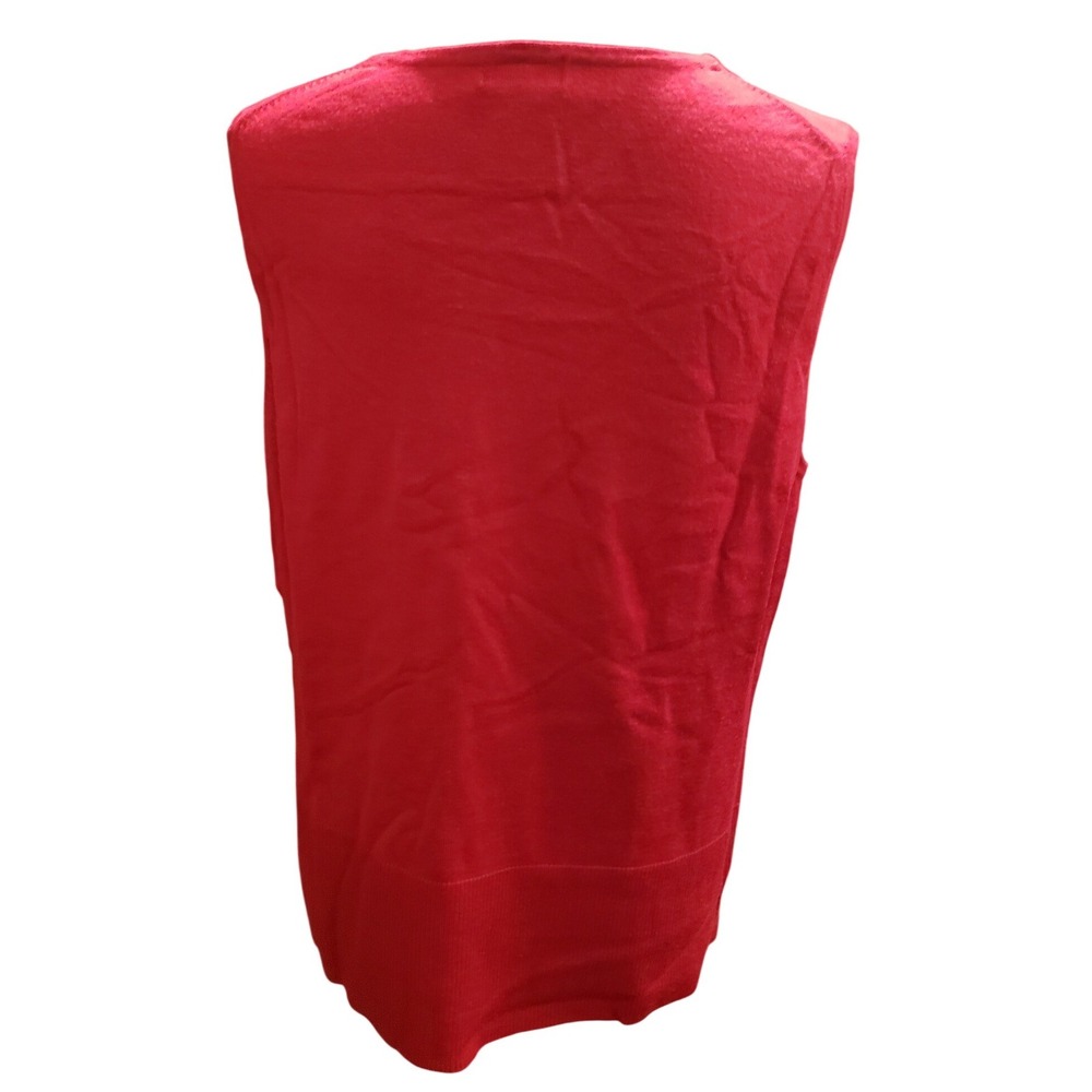 GEORGE Ladies Red Cardigan Sweater Set Size XL 16 18 Knit V Neck - Picture 5 of 12